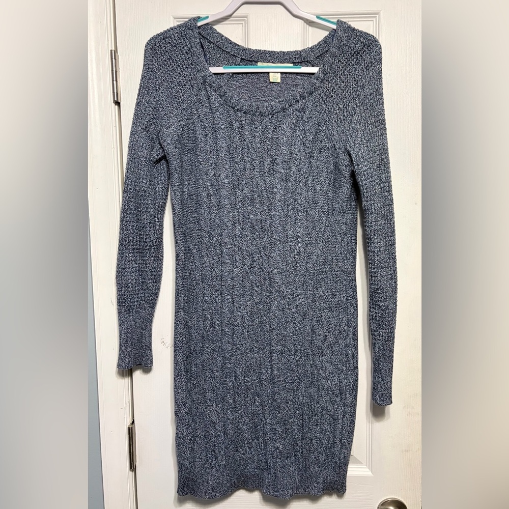 Kaisely Navy Knit Sweater Dress
